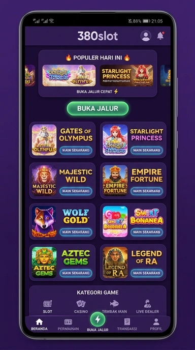 Tampilan link alternatif 380slot