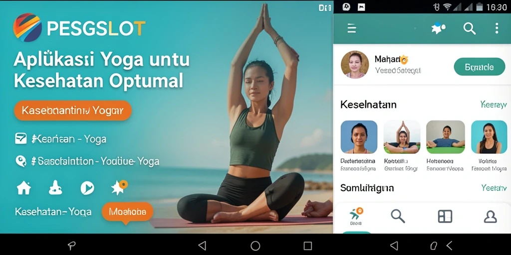 Screenshot PESGSLOT menampilkan antarmuka latihan yoga yang intuitif dan informatif.