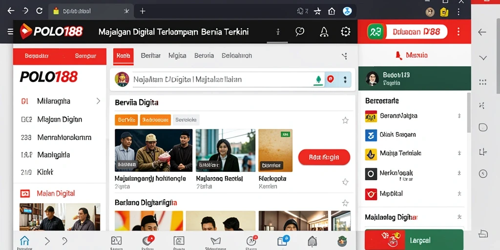 Antarmuka menarik aplikasi POLO188 dengan akses berita yang mudah.