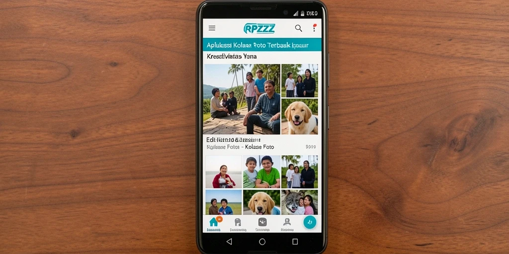 Tampilan antarmuka aplikasi Kolase Foto RPZZZ yang menarik dan user-friendly.