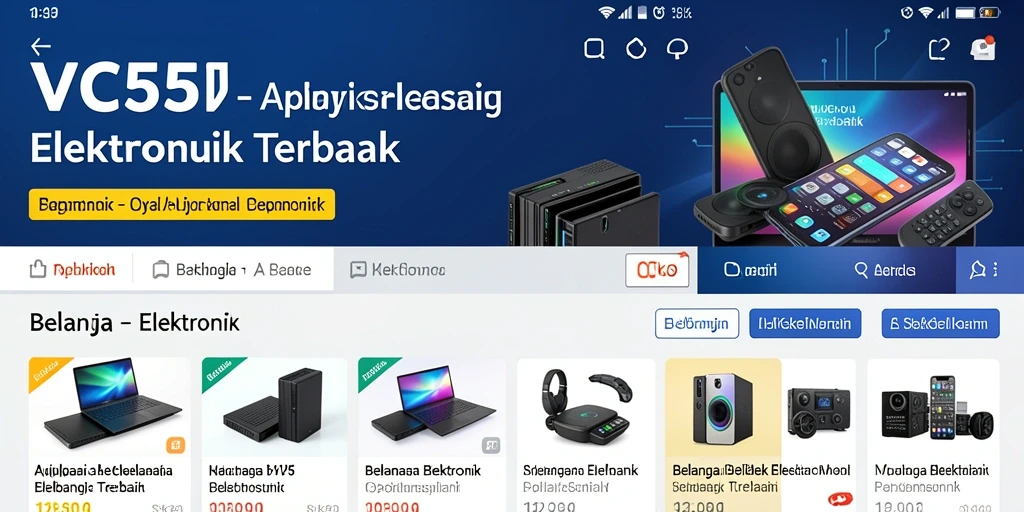 Tampilan antarmuka aplikasi VC55 yang modern dan fungsional.